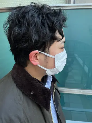 ショート パーマ メンズ 久木原 ゆりのヘアスタイル