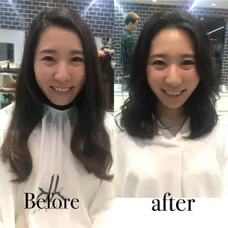 ミディアム カラー 中村 美穂のヘアスタイル