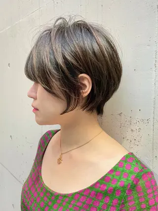 ショート カラー ショート/ボブ/ メンズ/縮毛矯正のヘアスタイル