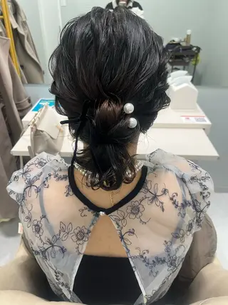 ミディアム ヘアアレンジ 藤原 珠花のヘアスタイル