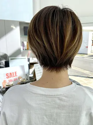 ショート 佐藤彩野/艶カラー /透明感カラーのヘアスタイル