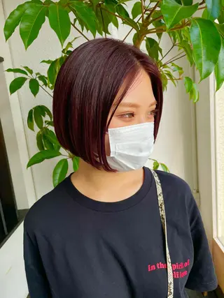 ショート カラー レイヤーカット匠 イソザキノリユキのヘアスタイル