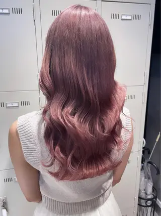 ロング カラー パーマ ヘアアレンジ メンズ キッズ ネイル マツエク・マツパ アイブロウ 🎀韓国レイヤー YURINA🎀のヘアスタイル