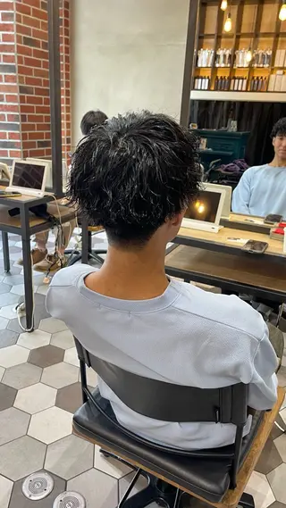 パーマ メンズ 大人男子の メンズパーマのヘアスタイル
