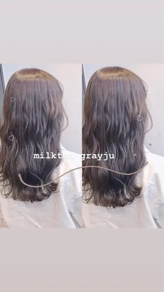 ロング カラー misaki🎀 まろみ透け感カラーのヘアスタイル