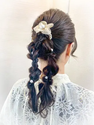 ヘアアレンジ hair make もりした ゆうのヘアスタイル