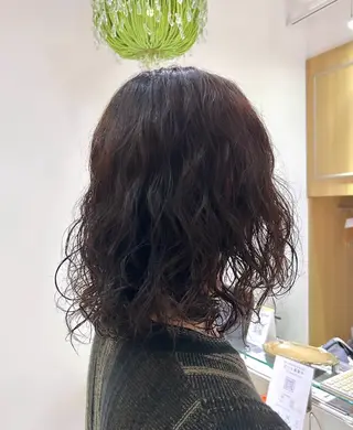 パーマ メンズ 吉水 彩乃 /ボブ/艶感カラーのヘアスタイル