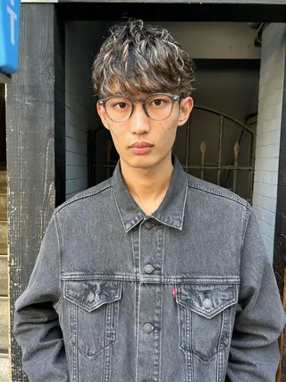 ショート カラー パーマ メンズ 💈メンズ短髪特化 ✂︎伊藤大輝💈のヘアスタイル