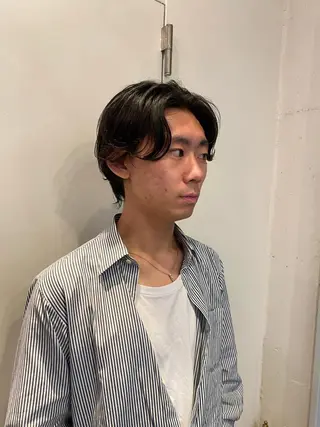 メンズ レイヤーボブ/ 艶カラー/サナ🌼のヘアスタイル