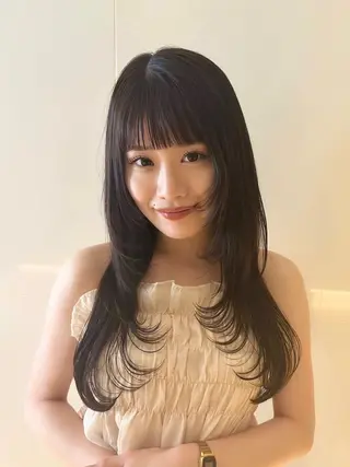 ロング Ayano‪‪🎀似 合わせ×透明感🎀のヘアスタイル