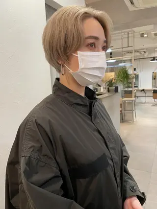 ショート 小顔レイヤー×コンパ クトボブ/林隆平のヘアスタイル