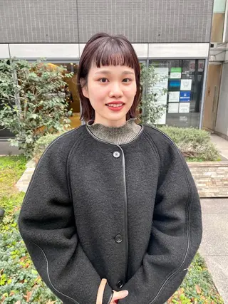 ミディアム カラー パーマ ヘアアレンジ メンズ キッズ ネイル マツエク・マツパ アイブロウ tatsumi/ボブ ウルフ/レイヤーのヘアスタイル