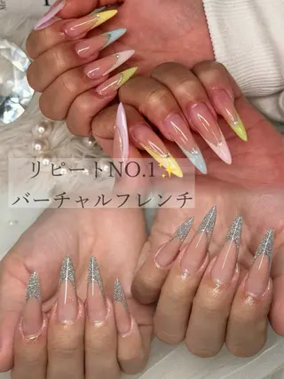 ロング 美フォルムスカルプ✨ RENAのネイルデザイン