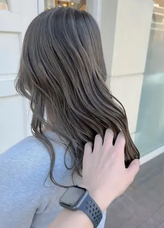 セミロング カラー パーマ ヘアアレンジ 🇰🇷韓国レイヤー 錦糸町【北山謙三】のヘアスタイル