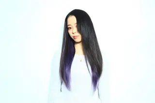 ロング カラー ヘアアレンジ インナー×縮毛矯正 ピンクカラー澤井里菜のヘアスタイル