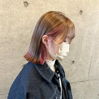 ミディアム カラー 後藤紗英/髪質改善 /オリーブベージュのヘアスタイル