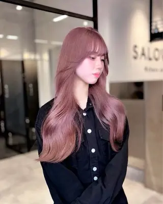 ロング カラー 柔らかbeige モトキのヘアスタイル