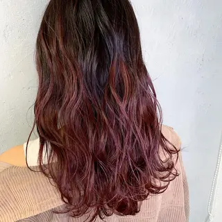 ロング カラー 前髪顔周りカット 沼田　拓斗のヘアスタイル