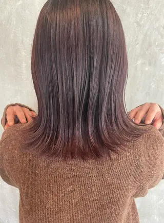 ミディアム カラー risako🇰🇷 韓国ヘア/レイヤーのヘアスタイル