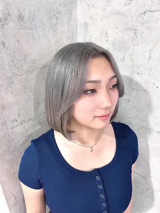 ショート カラー ブリーチ/エクステ/ 新宿/アリルのヘアスタイル