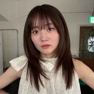 ミディアム 透明感カラー/顔周り カット/ののか💞のヘアスタイル