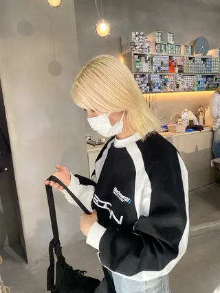 ミディアム カラー 前橋 姫奈のヘアスタイル