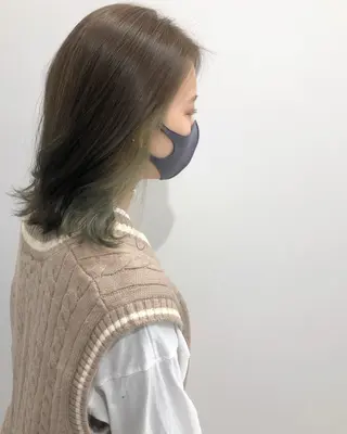 ミディアム カラー 宮本 円のヘアスタイル