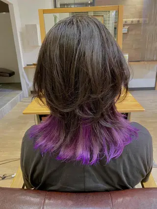 ミディアム カラー 前田 裕介のヘアスタイル