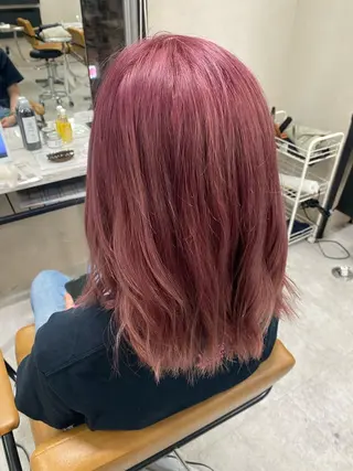ロング カラー 中目黒ブリーチカラー ボブ橋本青輝のヘアスタイル