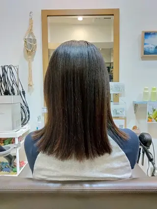 ミディアム Biarritz所属・藤田音緒✨縮毛矯正/ 酸熱トリートメント✨のヘアスタイル