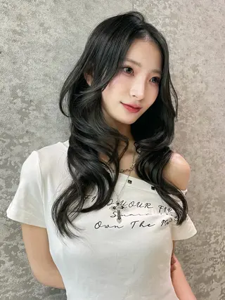 セミロング カラー 縮毛矯正ブリーチなし 🍒❤ゆうきのヘアスタイル