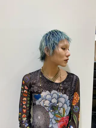 ショート カラー メンズ レブリィゼンコー幕張新都心所属・サカノ ナツオのヘアスタイル