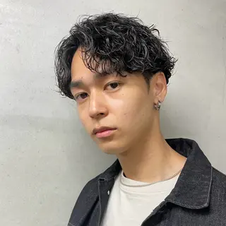 ショート カラー パーマ ヘアアレンジ メンズ 亀井隆汰/メンズ専門 パーマ特化美容師のヘアスタイル