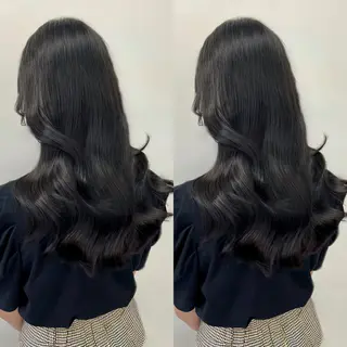 ロング カラー レイヤー/髪質改善 縮毛/ハッシュカットのヘアスタイル
