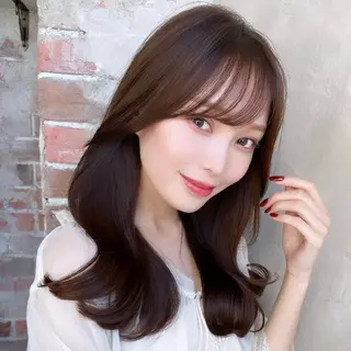 ミディアム カラー パーマ モテ髪×トレンド💕 小顔レイヤー 金井のヘアスタイル