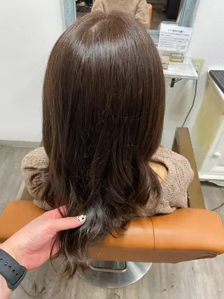 セミロング カラー 柳坪 まなのヘアスタイル