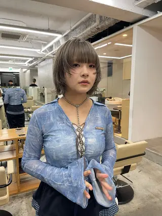 ショート カラー メンズカット パーマ[佐橋]のヘアスタイル
