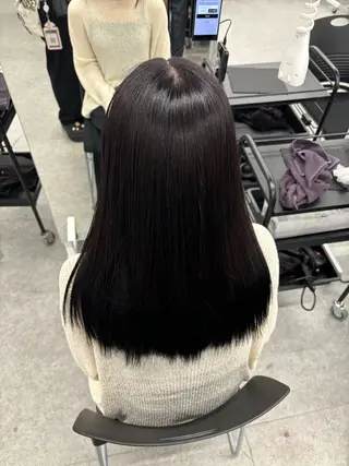 ロング カラー ヘアアレンジ AYUMI/赤み消し /ブラウンカラーのヘアスタイル