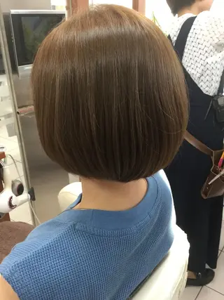 ミディアム カラー パーマ/ボブ/ 佐々木翔のヘアスタイル