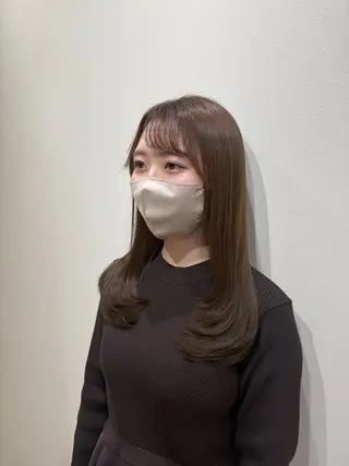 セミロング 韓国ヘア🇰🇷艶 カラー/sakuraのヘアスタイル