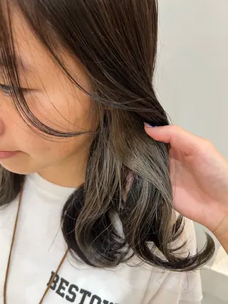 セミロング 愛花/久屋大通/ 切りっぱなしボブのヘアスタイル