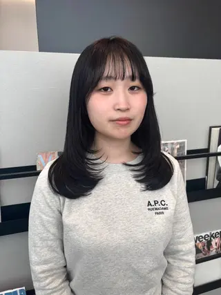 セミロング カラー ヘアアレンジ 透明感カラー/ レイヤーkotonoのヘアスタイル