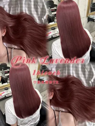 ロング カラー Rin🎀色落ちまで 可愛いpink🎀のヘアスタイル