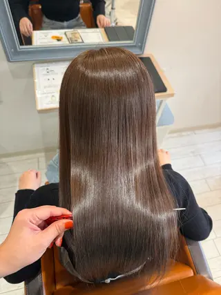 セミロング 🍊髪質改善🍊縮毛 矯正🍊濱野紗奈🍊のヘアスタイル