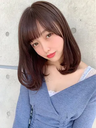 ミディアム カラー ヘアアレンジ 🩰透明感カラー♡ UTA🩰のヘアスタイル