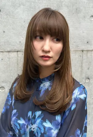 セミロング 原宿アンリ 山下卓也のヘアスタイル
