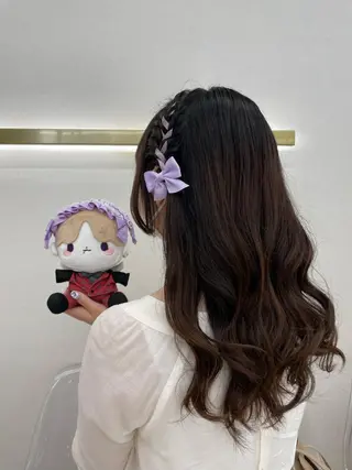 ロング ヘアアレンジ CARELLY Rukaのマツエク・マツパデザイン