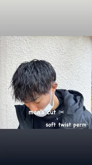 ショート パーマ メンズ 茅ヶ崎パーマ特化/ スパイラル/ハルキのヘアスタイル