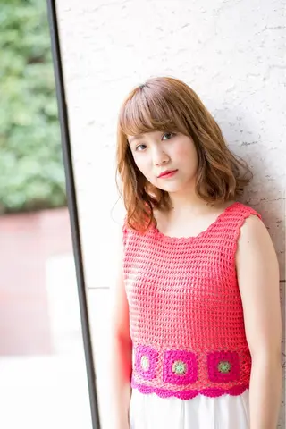 ミディアム カラー パーマ 今井 三智也のヘアスタイル