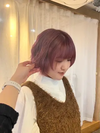 カラー 透明感ベージュ🫧/ オリーブ/Miu🪽のヘアスタイル